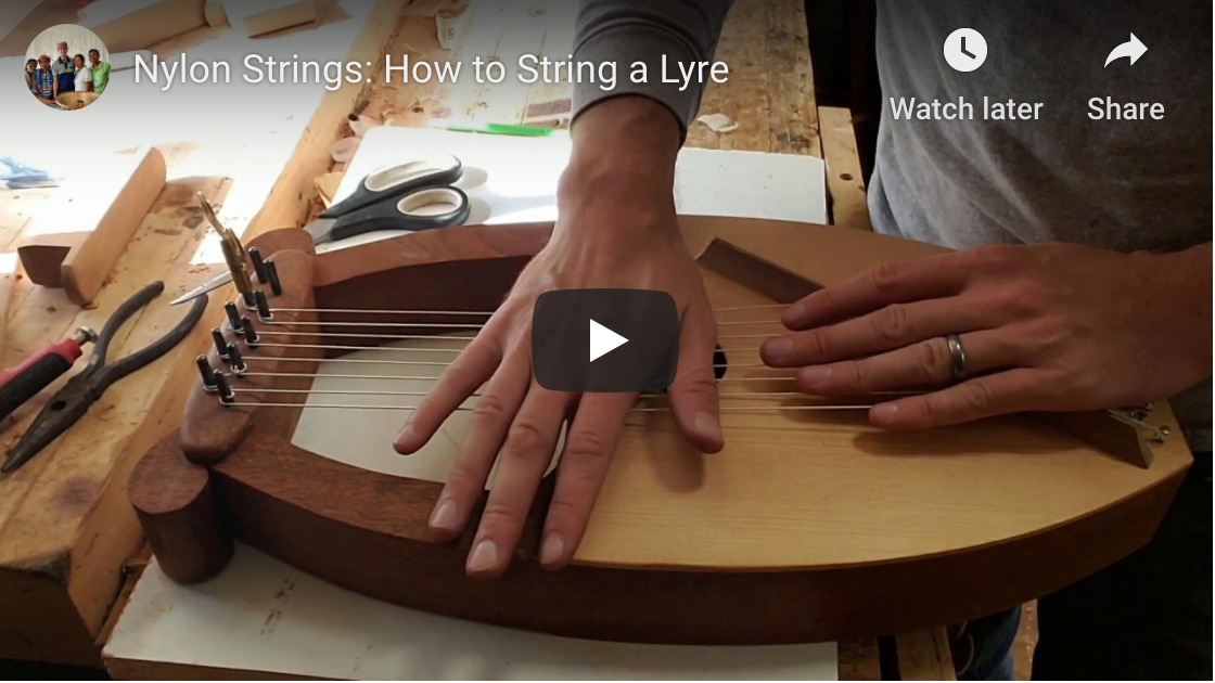 Nylon Strings: How to String a Lyre – Evergreen Instruments