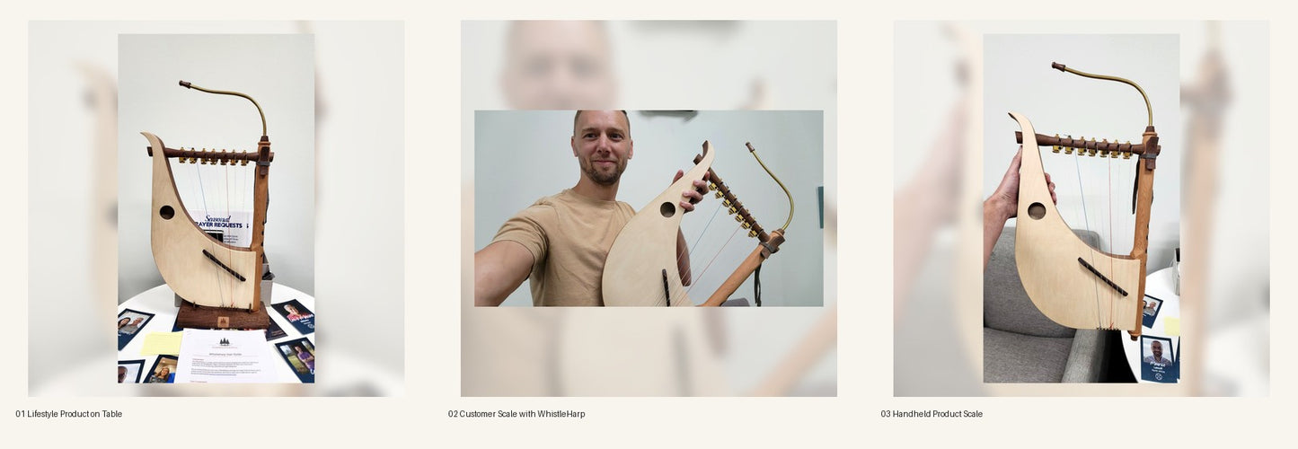 Advanced WhistleHarp – Handcrafted 7-String Harp-Flute